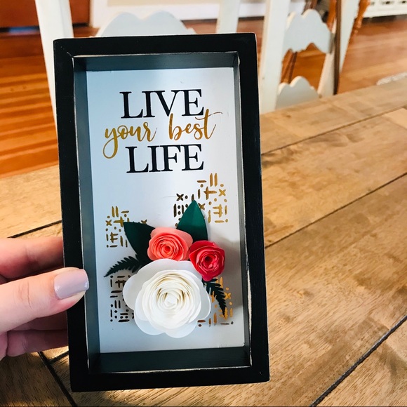 NWT Live Your Best Life Box Sign - Picture 1 of 6